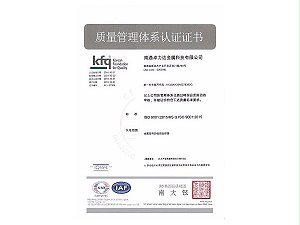 ISO 9001質(zhì)量管理體系認(rèn)證